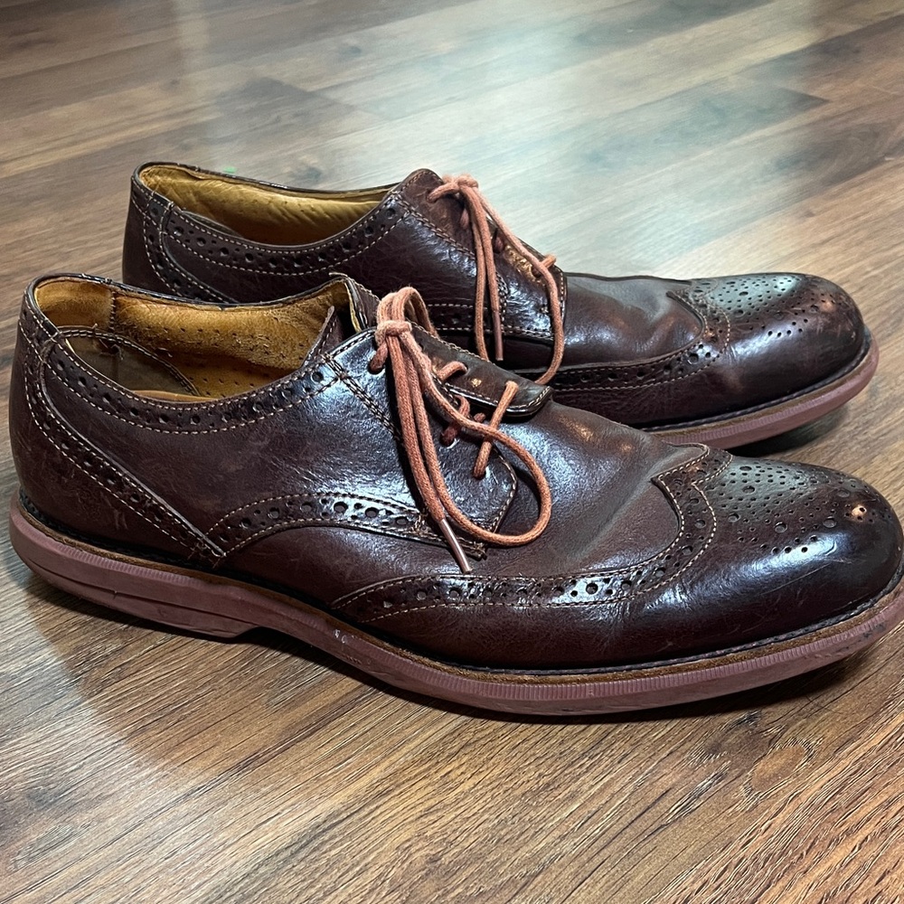 Sperry Top-Sider Dark Brown Leather Gold Bellingham Wingtip Oxfords